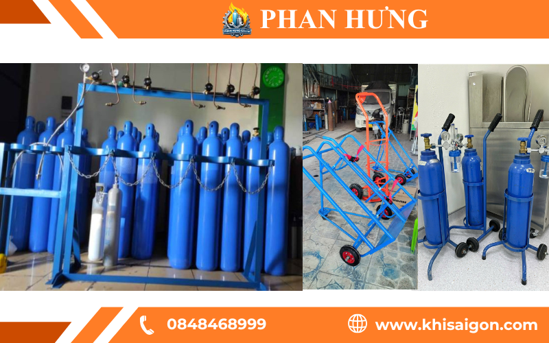 Xe Đẩy Bình Khí Oxy, Argon, Co2, Nitơ, Bình Gió Giá Rẻ TP.HCM (1)