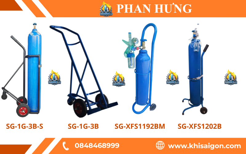 Xe Đẩy Bình Khí Oxy, Argon, Co2, Nitơ, Bình Gió Giá Rẻ TP.HCM (2)