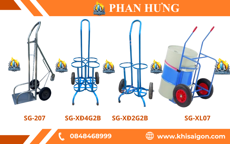 Xe Đẩy Bình Khí Oxy, Argon, Co2, Nitơ, Bình Gió Giá Rẻ TP.HCM (5)