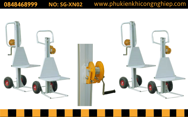 Xe Đẩy Nâng Hàng Nhẹ Tiện Lợi Tời Tay - 100kg-300kg (6)